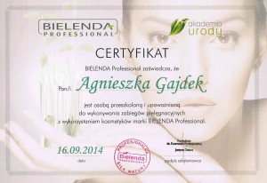 Certyfikat Bielenda Professional